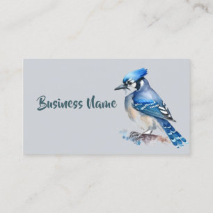 Watercolor Blue Jay Bird Nature Art Business Card