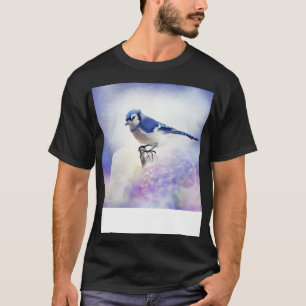 Watercolor blue jay bird T-Shirt