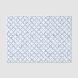 Watercolor Blue Lattice Tissue Paper