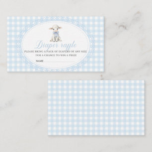 Watercolor blue little lamb baby Enclosure Card