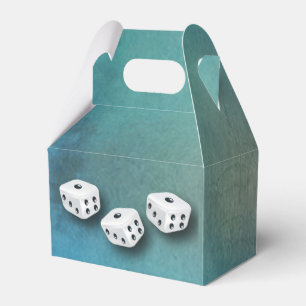 Watercolor Blue Lucky Dice Casino Night Prize Box