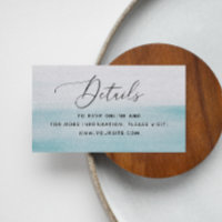 Watercolor blue nautical wedding. Elegant script