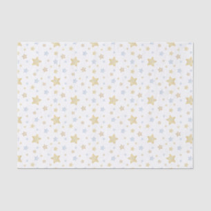 Watercolor Blue Pastel Stars Tissue Paper