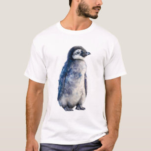 Watercolor Blue Penguin Chick Men T-Shirt