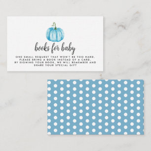 Watercolor Blue Pumpkin Book Request Enclosure Card