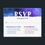 Watercolor Blue Purple Galaxy Bat Bar Mitzvah RSVP Announcement Postcard<br><div class="desc">Modern watercolor blue and purple rsvp postcards that you can personalise for your bat bar mitzvah party! The 2 toned elegant galaxy design illustrated by Raphaela Wilson also works perfectly for b'not / b'nai mitzvah celebrations as well. By customising these fun bar bat mitzvah rsvp cards further, you can reveal...</div>