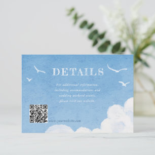 Watercolor Blue Sky Wedding Enclosure Cards
