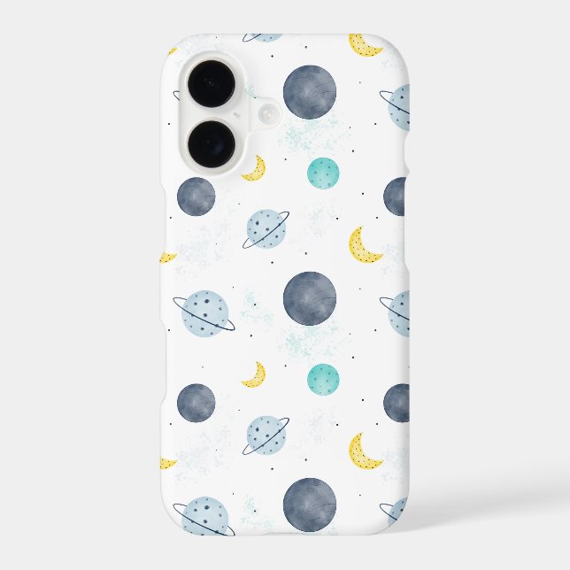 Watercolor Blue Space Planet Pattern Samsung Galaxy S21 Case (Back)