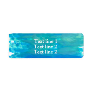 Watercolor blue stain Tropical Address Labels