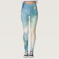Watercolor Blue Starry Sky