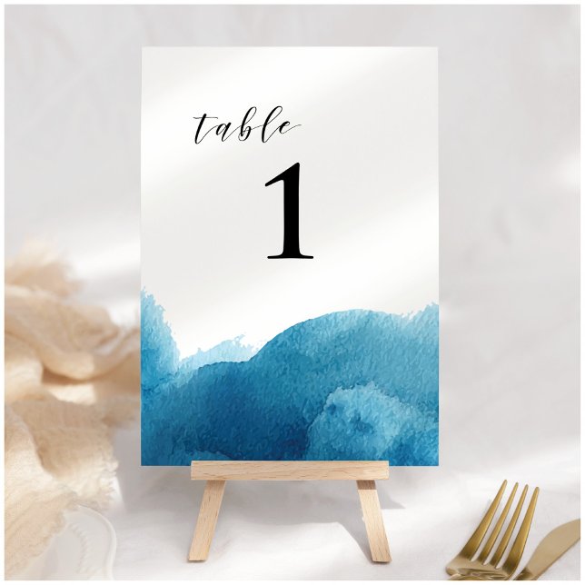 Watercolor Blue Wash Table Numbers (Creator Uploaded)