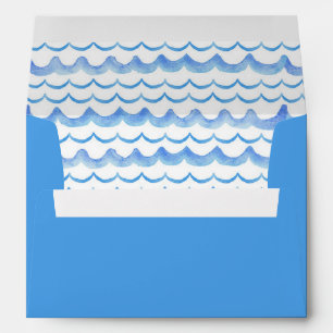 Watercolor Blue Wave Envelopes