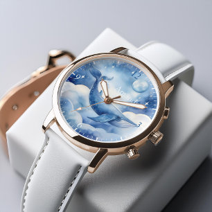 Watercolor Blue Whale Dream Customised Watch