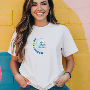 Watercolor blue white baby shower boy gift Tri-Blend shirt