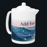 Watercolor Blue White Ocean Wave Custom Photo Name<br><div class="desc">Watercolor Blue White Ocean Wave Custom Photo Name Experience the beauty of the ocean with our hand-painted personalised Watercolor Blue White Ocean Wave collection. Customise your favourite products, including keychains, canvas prints, wall art posters, locket necklaces, t-shirts, watches, clocks, and more, with your own photo and name. Each item showcases...</div>