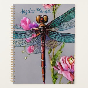 Watercolor Blue Wing Dragonfly Personalise Planner