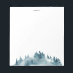Watercolor Blue Winter Forest Notepad<br><div class="desc">A winter wonderland inspired notepad featuring watercolor illustrations blue forest. This watercolor forest notepad will be a perfect as a personalised gift.</div>