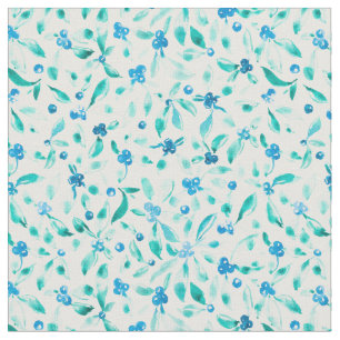 Watercolor blueberrie pattern fabric
