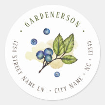 Watercolor Blueberries 