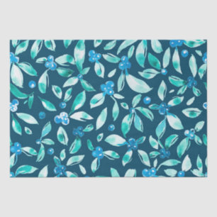 Watercolor blueberry pattern  tissue paper