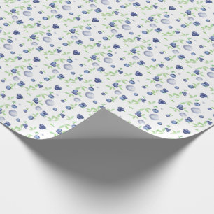  Watercolor Blueberry Wrapping Paper