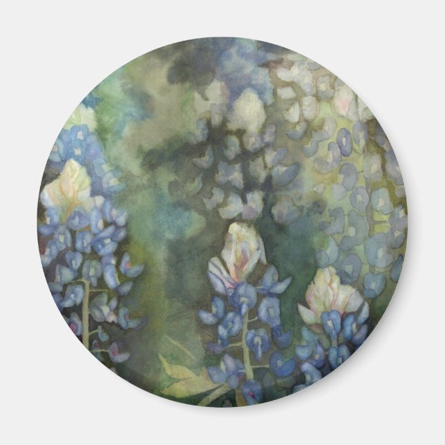Watercolor Bluebonnets Magnet (Front)