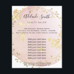 watercolor blush pink beauty salon flyer<br><div class="desc">beauty salon professional makeup artist flyer</div>