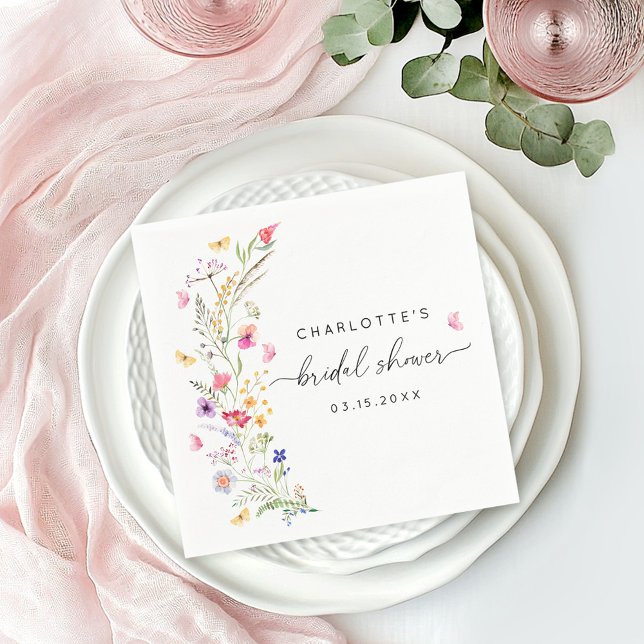 Watercolor Blush Pink Bridal Shower Napkin (Creator Uploaded)