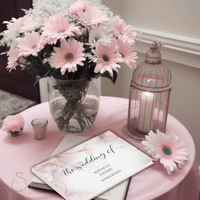 Watercolor Blush Pink Daisies Guest Book (Creator Uploaded)