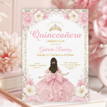 Watercolor Blush Pink Golden Tiara Invitation