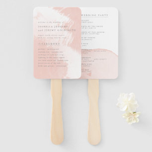 watercolor blush wedding fans / program