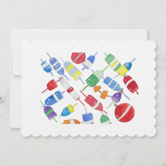 Watercolor Boat Buoys Thank You Card