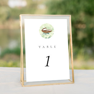 Watercolor Boat Nautical 5x7" Wedding Table Number