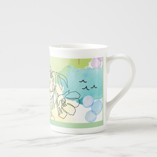 Watercolor Bohemian design on a speciality mug (Right)