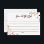 Watercolor Bohemian Flowers Advice for the Bride<br><div class="desc">Give your advice for the beautiful bride. Whimsical floral advice for the bride card featuring watercolor floral wreath. This rustic floral advice card will be perfect for spring,  fall or shabby chic themed bridal showers.</div>