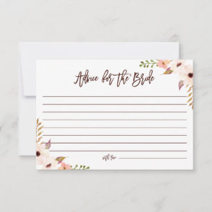 Watercolor Bohemian Flowers Advice for the Bride