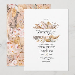 Watercolor Bohemian Wedding Invitation