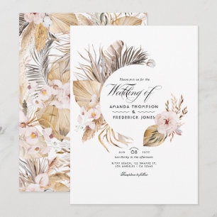 Watercolor Bohemian Wedding Invitation