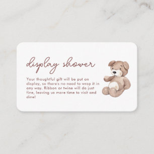 Watercolor Boho Baby Display Shower  Enclosure Card