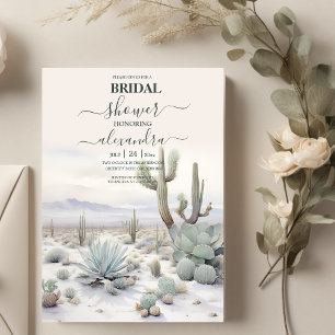 Watercolor Boho Desert Mountain Bridal Shower Invitation