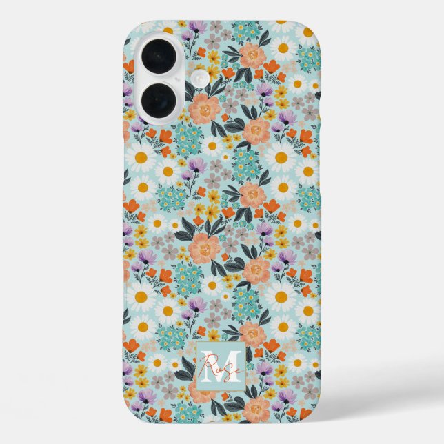 Watercolor Boho Floral Case-Mate iPhone Case (Back)