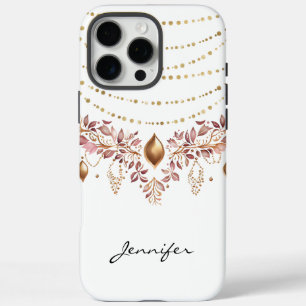 Watercolor Boho Leaf Native American iPhone 16 Pro Max Case