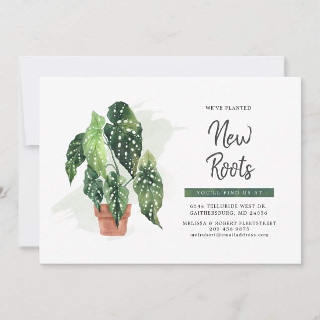 Watercolor Boho Moving Announcement (Front)