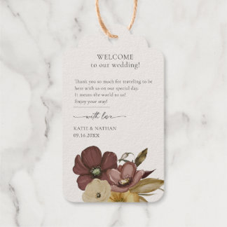 Watercolor Boho Neutral Wedding Gift Tags