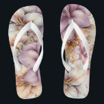 Watercolor Boho Pink Flowers Elegant Stylish Thongs<br><div class="desc">Watercolor Boho Pink Flowers Elegant Stylish Flip Flops. Unique,  beautiful,  stylish design. Easy to be personalised. Matching items are available.</div>