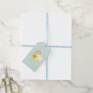 Watercolor Boho Rainbow and Sun Gift Tags