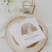 Watercolor Boho Rainbow Baby Shower