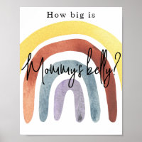 Watercolor Boho Rainbow How big is Mummy's belly
