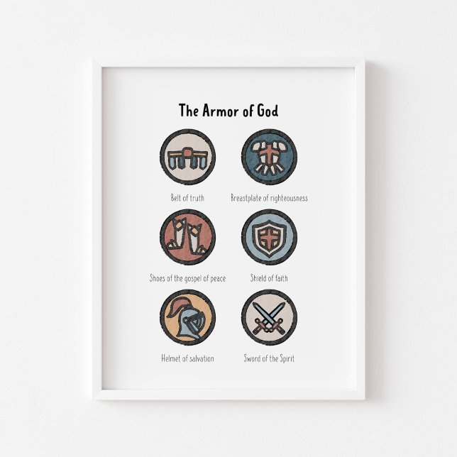 Watercolor boho the armour of God poster (Creator Uploaded)