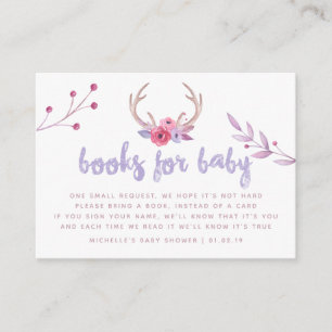 Watercolor Boho Tribal Baby Shower Book Request Enclosure Card